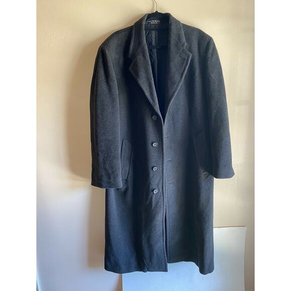 Andrew Fezza Fusion Winter Coat Men's Cashmere Blend Woven in Italy Overcoat R42 - Picture 9 of 9